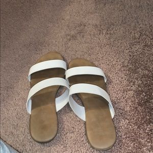 White sandals